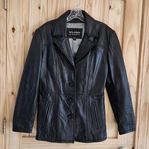 Wilsons Leather Jacket Y2K Grunge Goth Classic